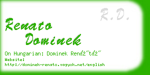 renato dominek business card